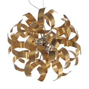   Luxera RIBBON függeszték 5xG9/33W Ø42cm matt arany/króm 64349