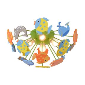   Prezent AQUARIUM gyermek mennyezet lámpa 5xE14/40W Ø45cm 28016