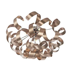   Luxera RIBBON mennyezet lámpa 5xG9/33W Ø60cm matt réz/króm 64357