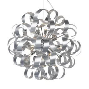   Luxera RIBBON függeszték 12xG9/33W Ø60cm matt alu/króm 64361