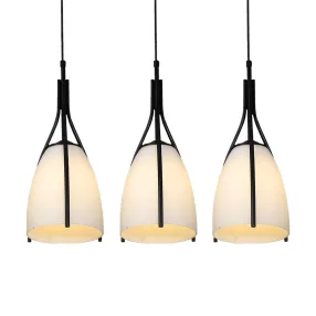   Luxera ZORZO függeszték/3 E27/60W ↔72cm matt fekete/fehér 61302