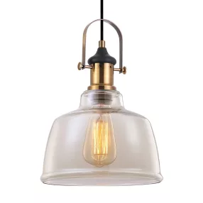   Prezent FAMOSA függeszték 1xE27/40W Ø22,5cm ↕117cm cognac üveg 46304