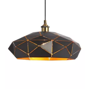   Prezent CATANIA függeszték 1xE27/40W Ø39cm ↕114cm matt fekete-arany 46310