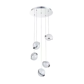   Luxera MALCOLM LED függeszték/5 40W/3000lm 4000K Ø40cm ↕110cm 62432