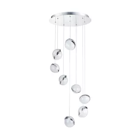   Luxera MALCOLM LED függeszték/8 64W/4800lm 4000K Ø50cm ↕110cm 62433