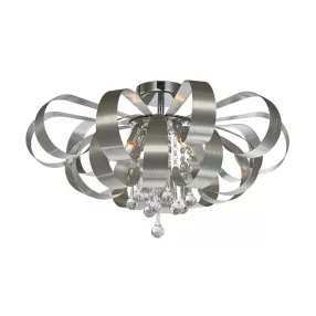   Luxera RIBBON CRYSTAL mennyezet lámpa 6xG9/33W Ø60cm matt alu 64410
