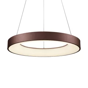   Luxera GENTIS LED függeszték 50W/3000lm 4000K Ø60cm ↕120cm kávébarna 18407