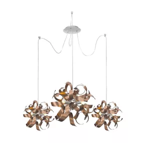  Luxera RIBBON függeszték/3 3xG9 33W ↔60cm ↕170cm matt réz 64420