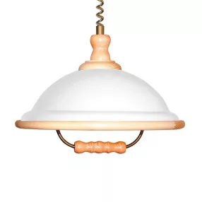   Prezent ACRYL WOOD függeszték E27/60W Ø40cm világos fa/fehér 73006W50