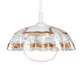   Prezent LYRA ACRYL III függeszték E27/60W Ø41cm fehér/arany 74197D01