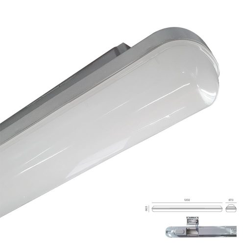 Emithor ELMINA LED lámpatest 36W/2850lm 4000K ↔120cm IP65 szürke/fehér 31602