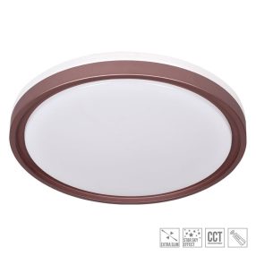   Prezent FLOREN LED mennyezet lámpa 36W/2640lm 3000-6500K Ø 41,5cm kávébarna 71328