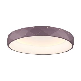   Luxera CANVAS LED mennyezet lámpa 38W/2250lm 4000K Ø48cm kávébarna 18415