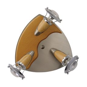   Prezent ZEUS spotlámpa/3 R50/40W, króm/matt króm/világos fa kerek 320