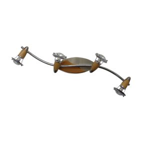   Prezent ZEUS spotlámpa/4 R50/40W, króm/matt króm/világos fa 321