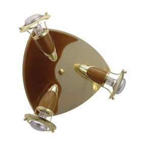   Prezent ZEUS spotlámpa/3 R50/40W, bronz/matt bronz/sötét fa kerek 338