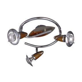   Prezent ZEUS spotlámpa/3 R50/40W, bronz/sötét fa csiga 365