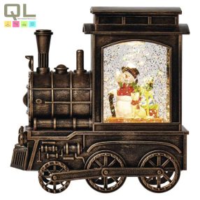   EMOS LED Karácsonyi "hógömb"- Mozdony 17x16 cm, 3x AA, beltéri, meleg fehér, időzítő DCLW05