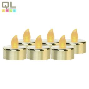   EMOS LED dekoráció – 6x teamécses, arany, 6x CR2032, beltéri, vintage DCCV13