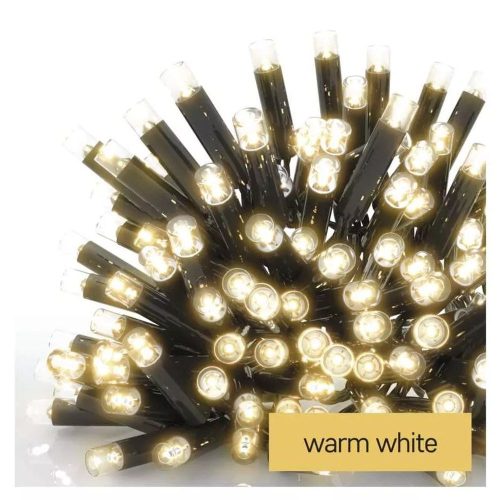 EMOS Profi LED sorolható füzér, fekete – jégcsapok, 3 m, kültéri, meleg fehér, időzítő D2CW01