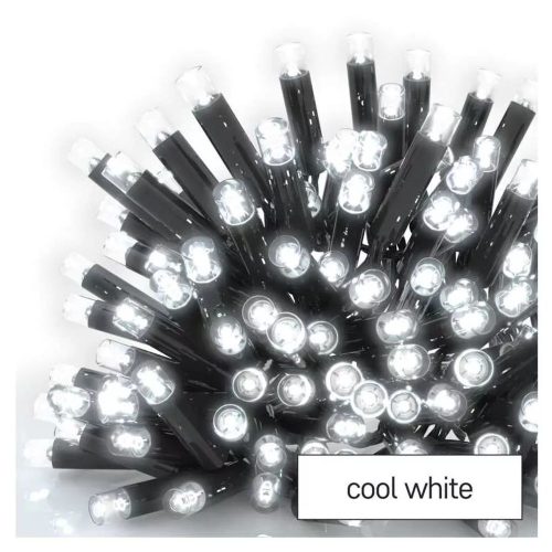 EMOS Profi LED sorolható füzér, fekete – jégcsapok, 3 m, kültéri, hideg fehér, időzítő D2CC01