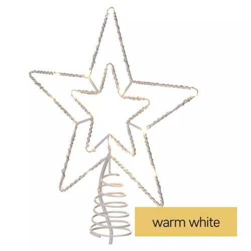 EMOS Standard LED sorolható karácsonyi csillag, 28,5 cm, kültéri és beltéri, meleg fehér, időz. D1ZW01