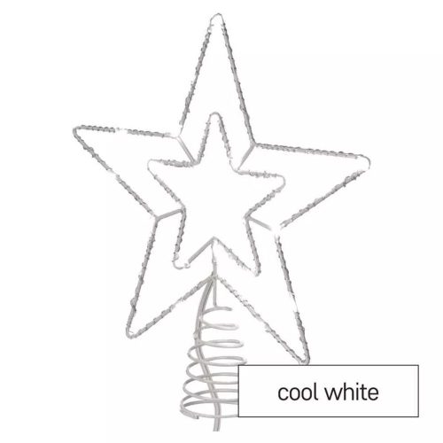 EMOS Standard LED sorolható karácsonyi csillag, 28,5 cm, kültéri és beltéri, hideg fehér, időz. D1ZC01